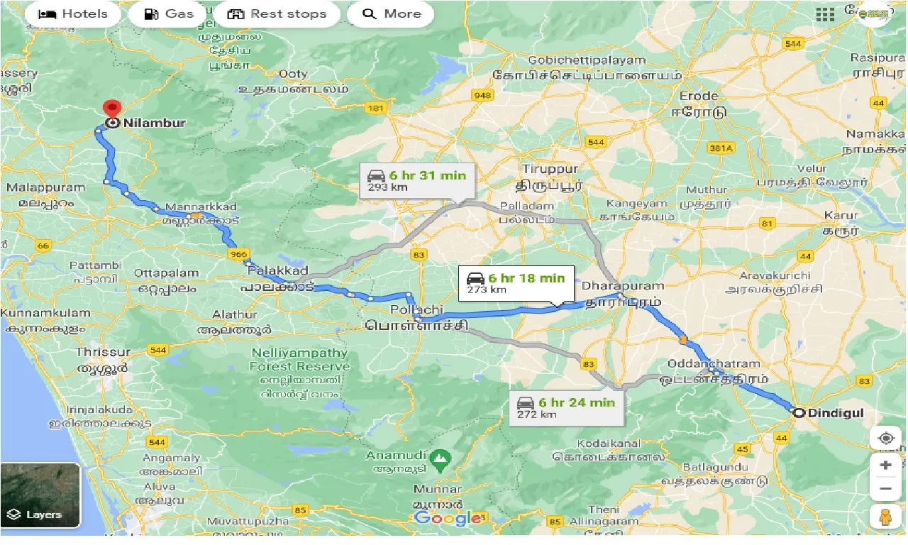 dindigul-to-nilambur-taxi