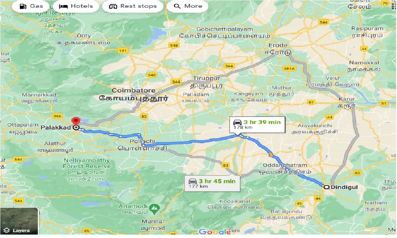 dindigul-to-palakkad-one-way