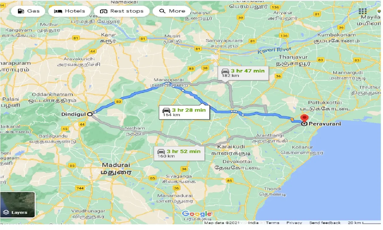 dindigul-to-peravurani-one-way
