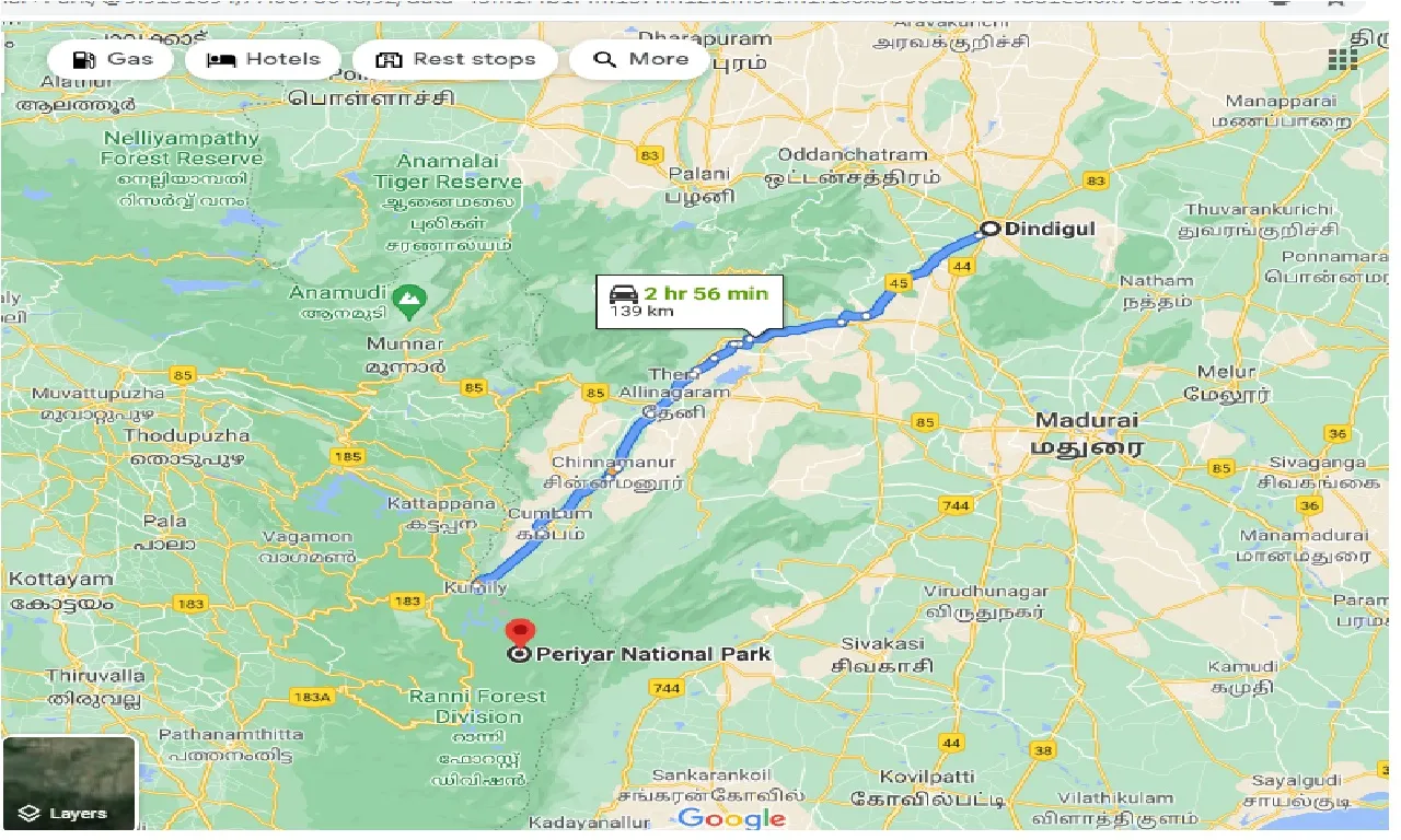 dindigul-to-periyar-national-park-taxi