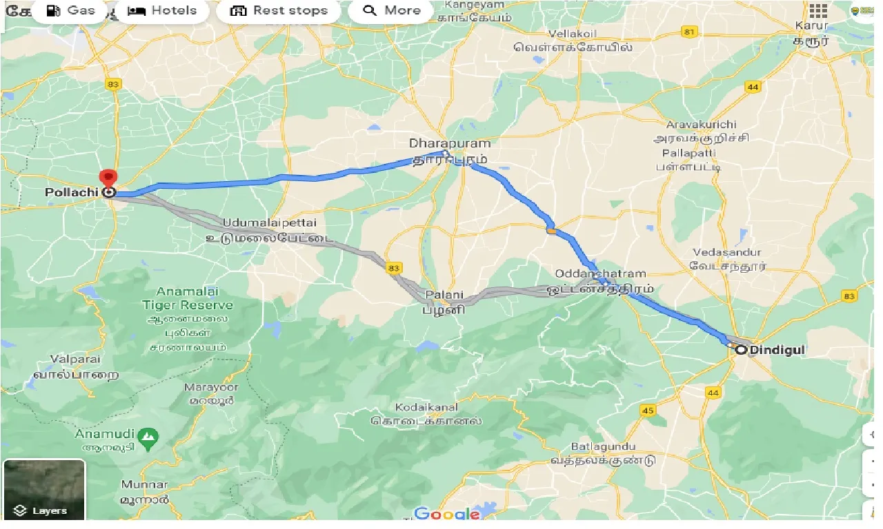 dindigul-to-pollachi-taxi