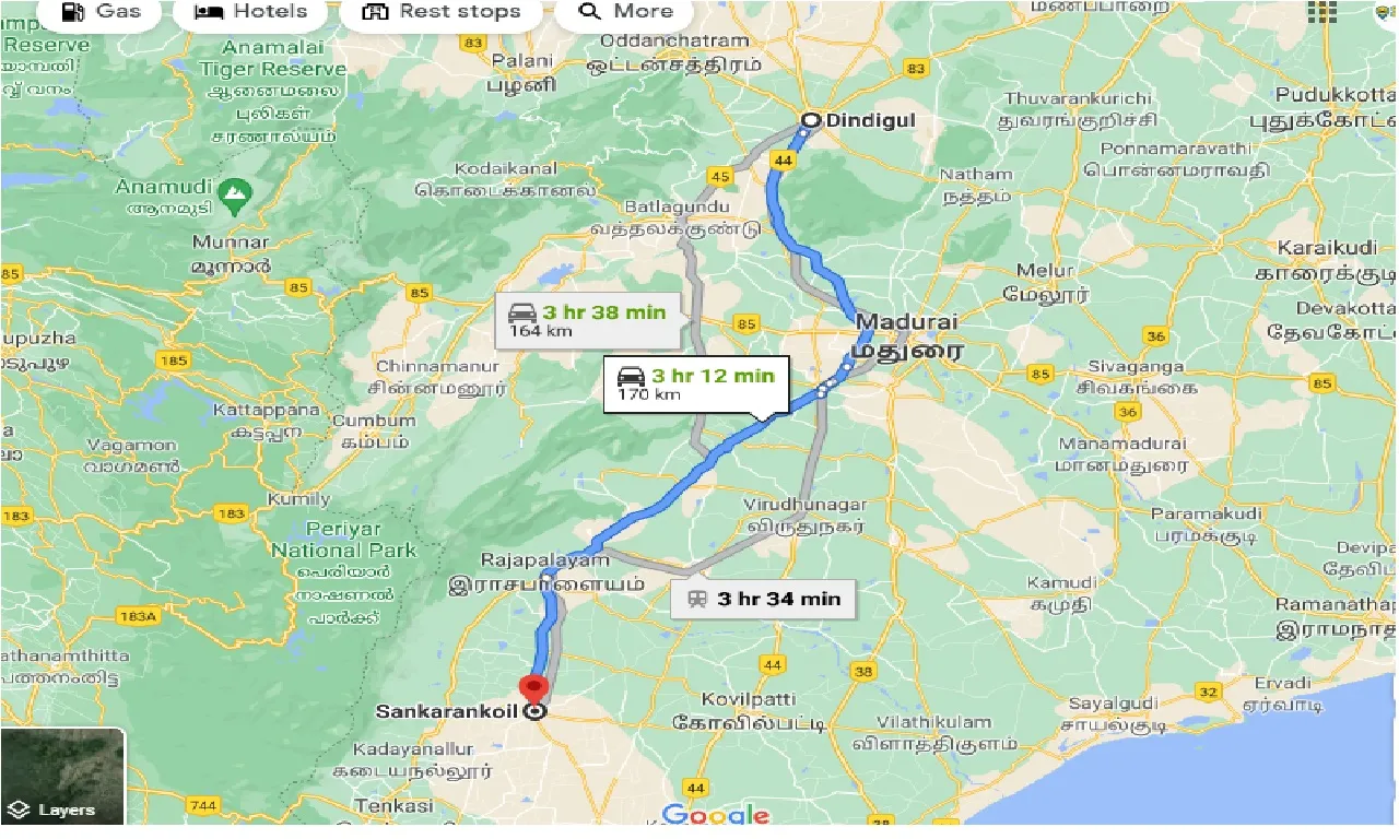 dindigul-to-sankarankoil-one-way