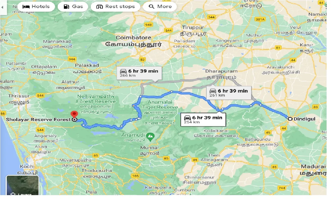 dindigul-to-sholayar-reserve-forest-taxi
