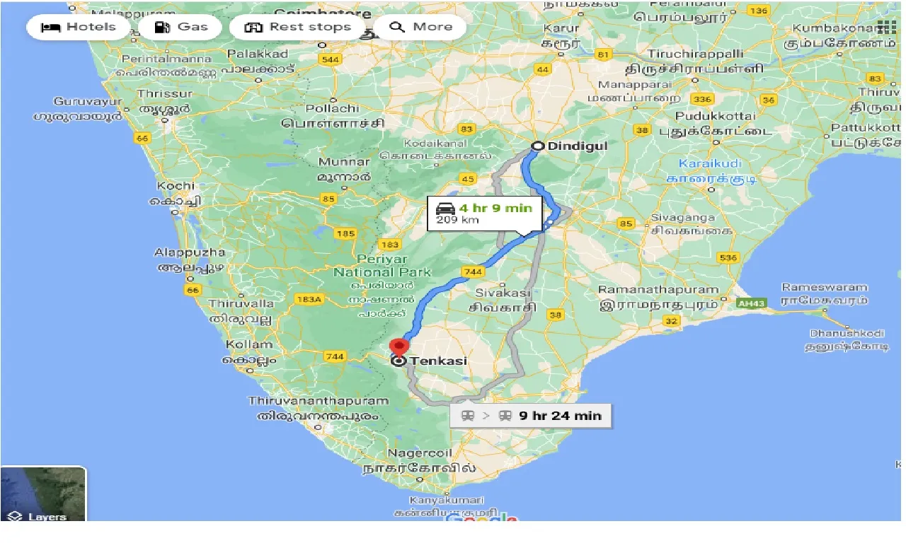 dindigul-to-tenkasi-one-way