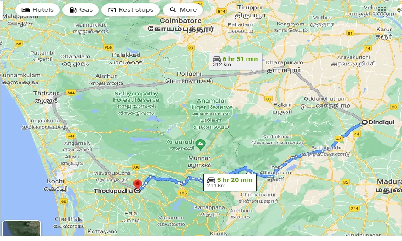 dindigul-to-thodupuzha-taxi