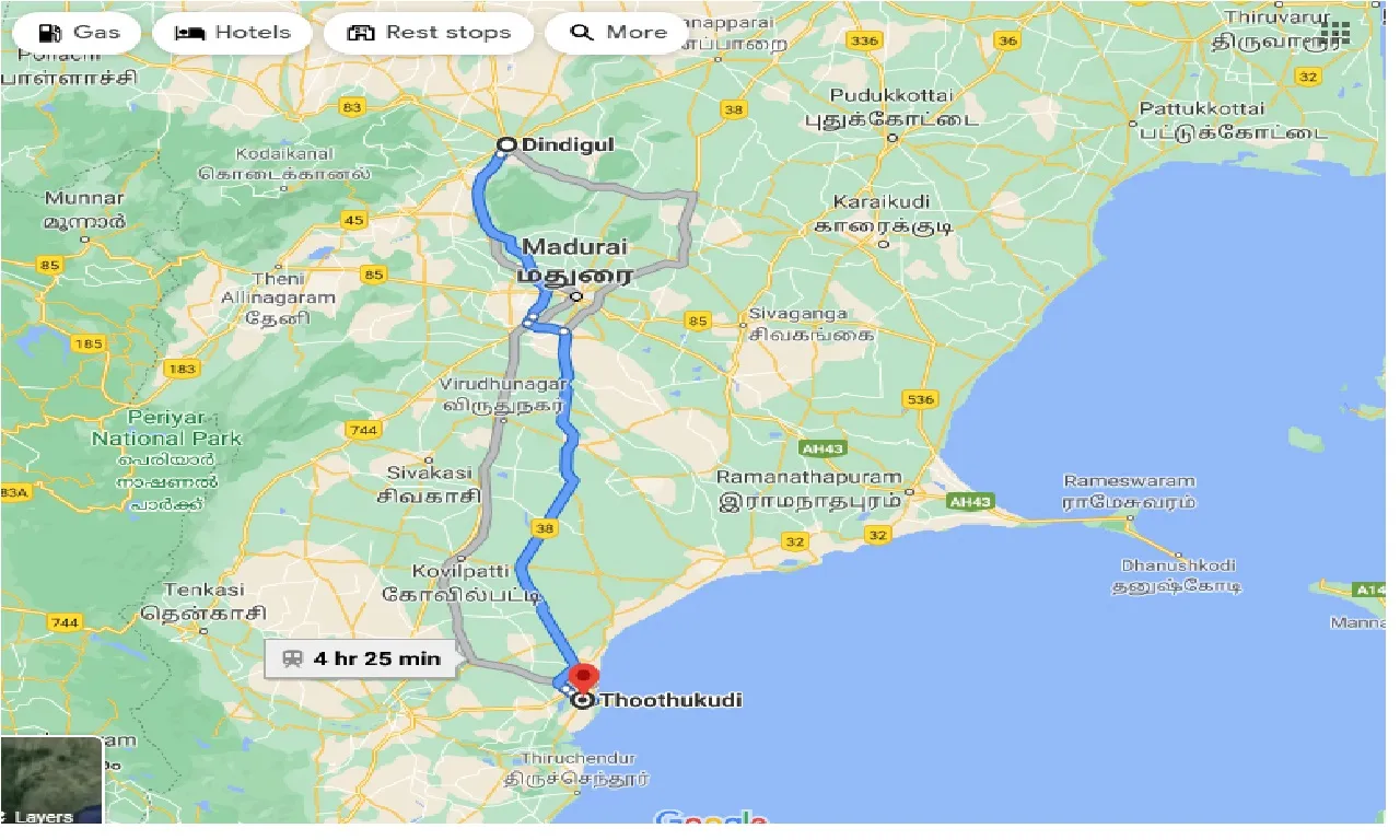 dindigul-to-thoothukudi-taxi