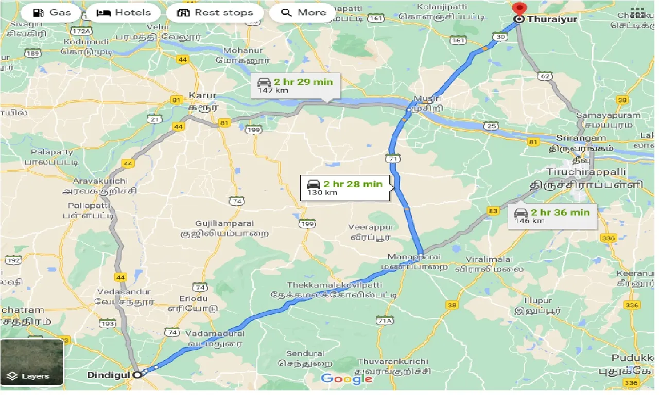 dindigul-to-thuraiyur-taxi
