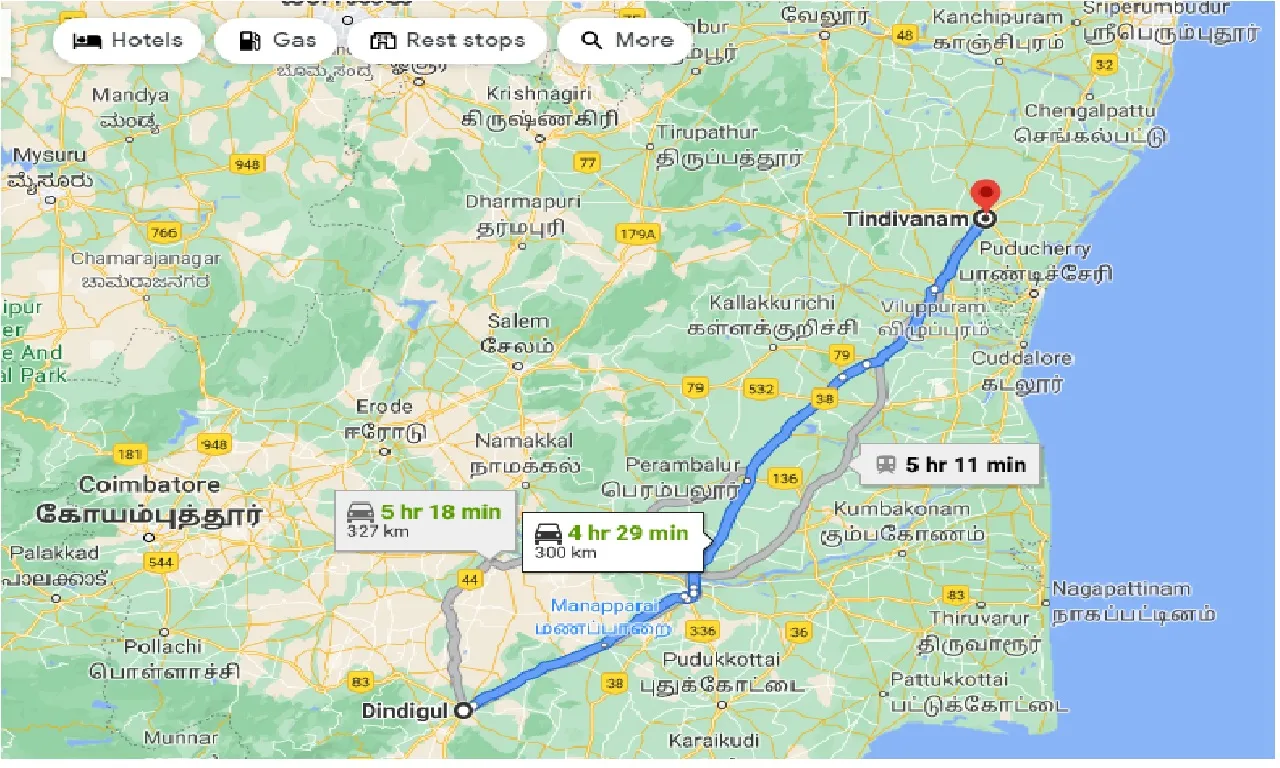dindigul-to-tindivanam-one-way