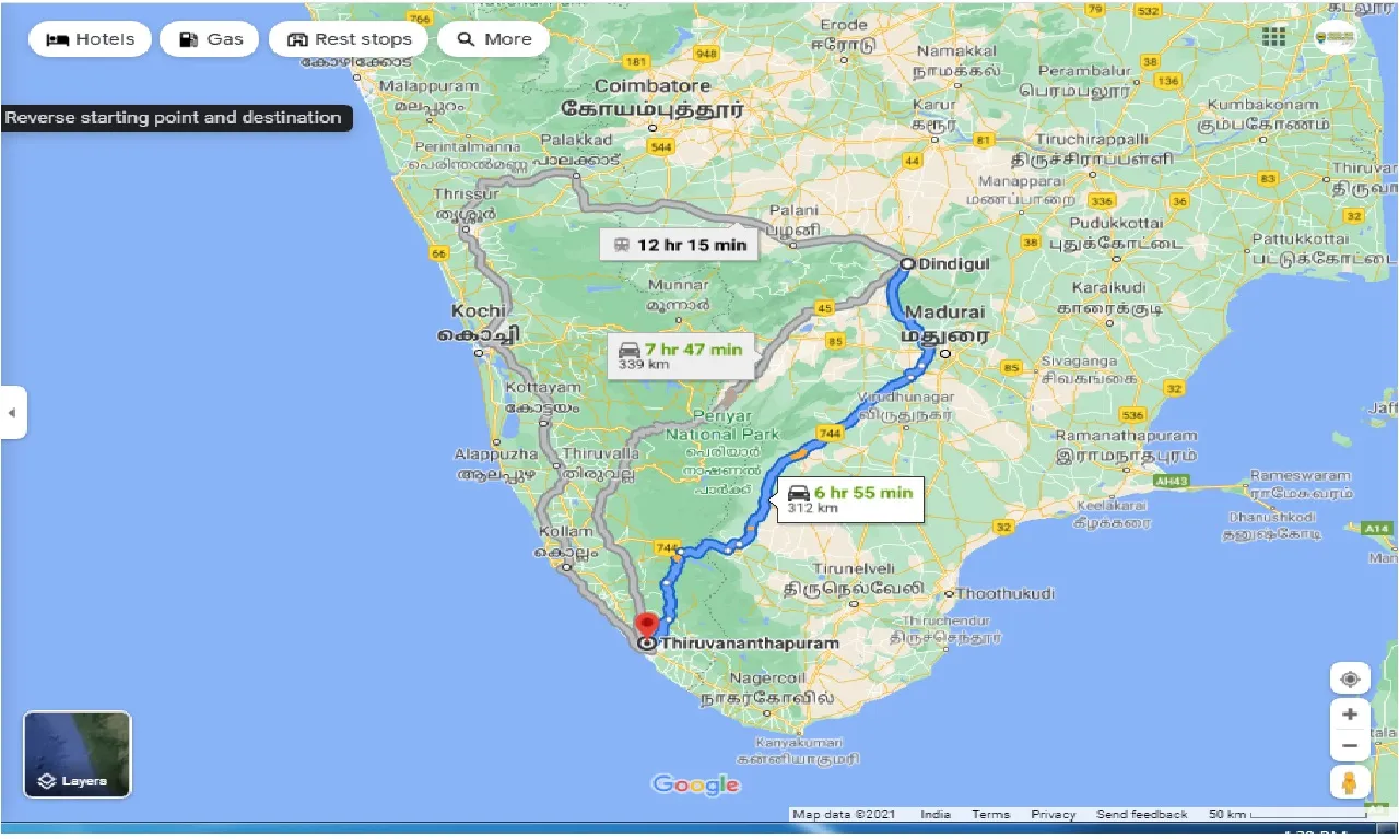 dindigul-to-trivandrum-round-trip