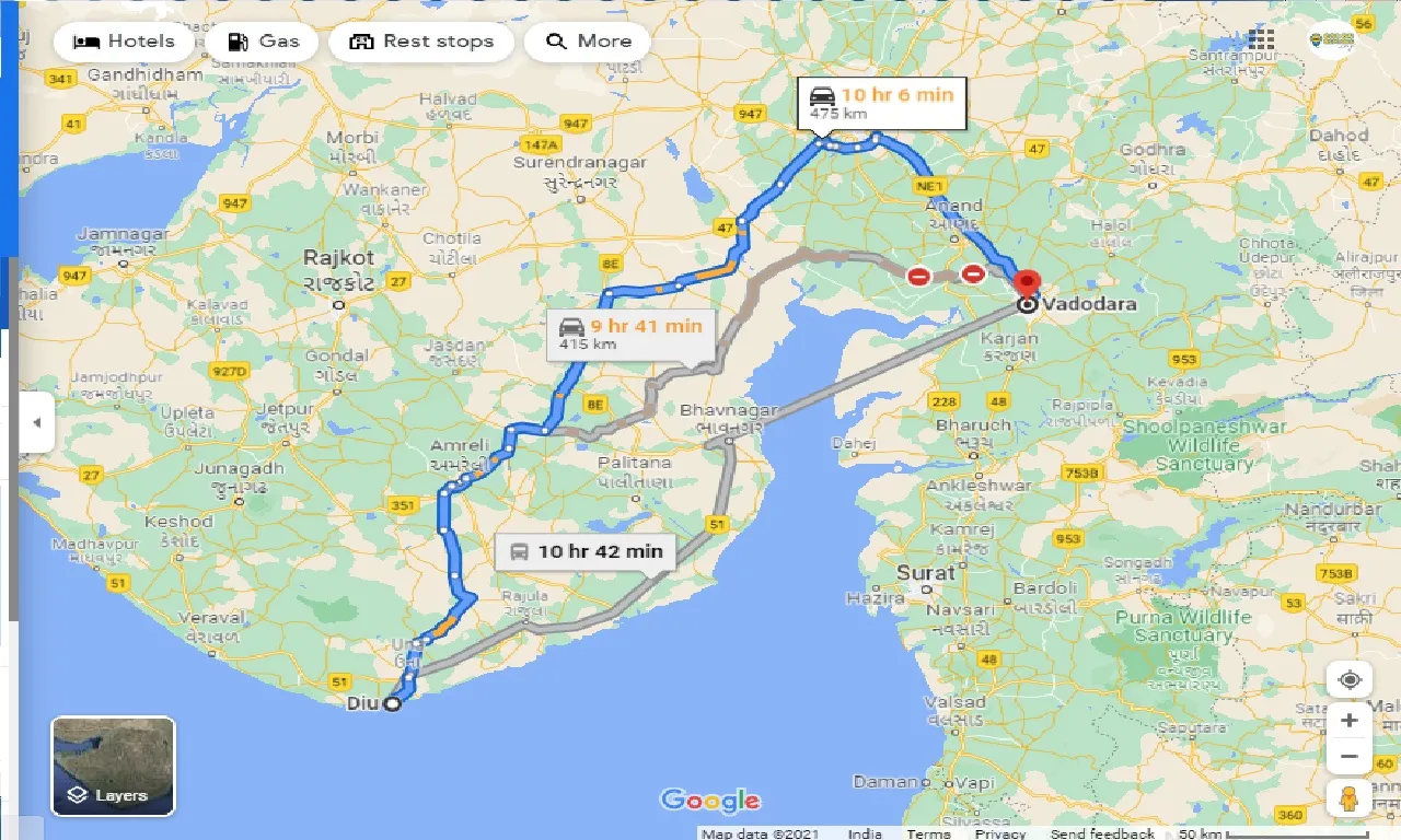 diu-to-Vadodara-one-way