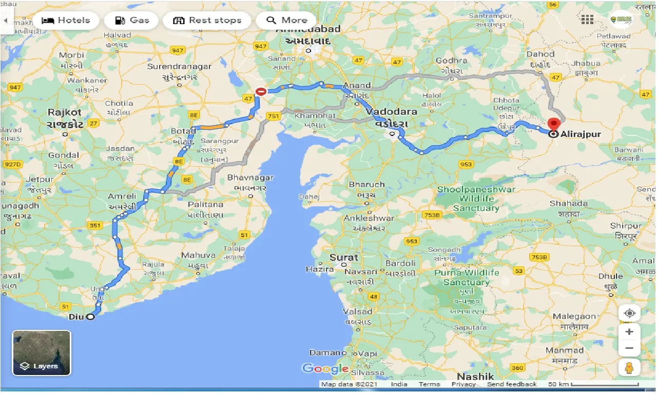 diu-to-alirajpur-one-way