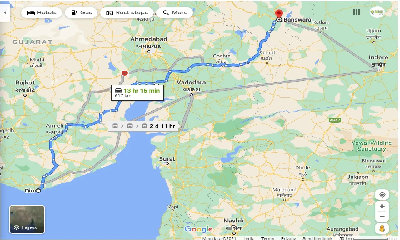 diu-to-banswara-one-way