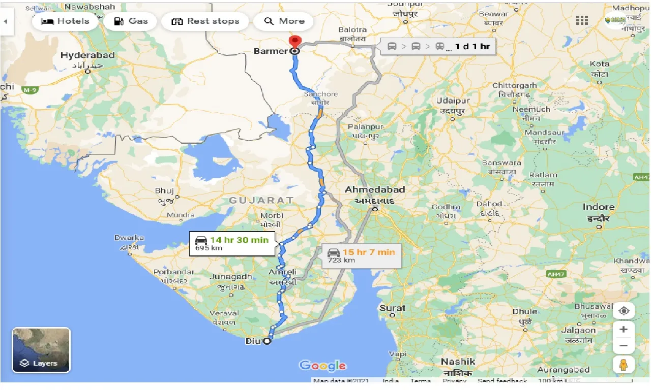 diu-to-barmer-taxi