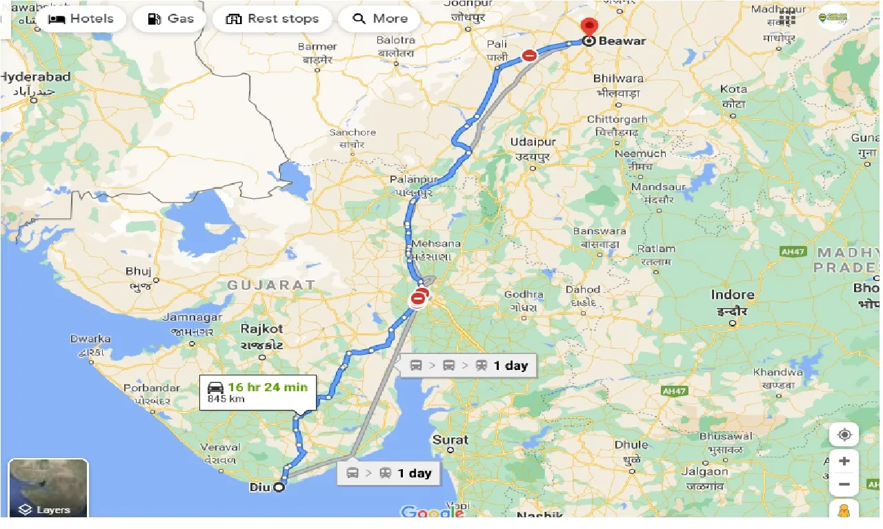 diu-to-beawar-one-way