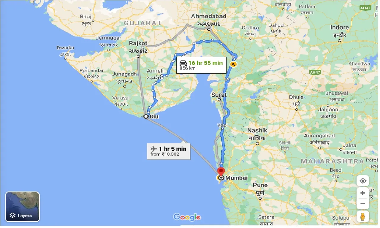 diu-to-mumbai-one-way