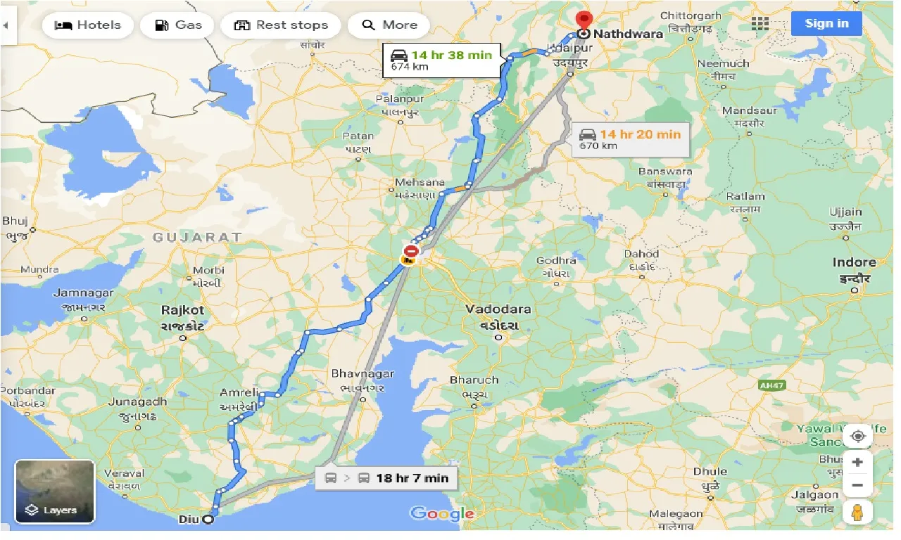 diu-to-nathdwara-taxi