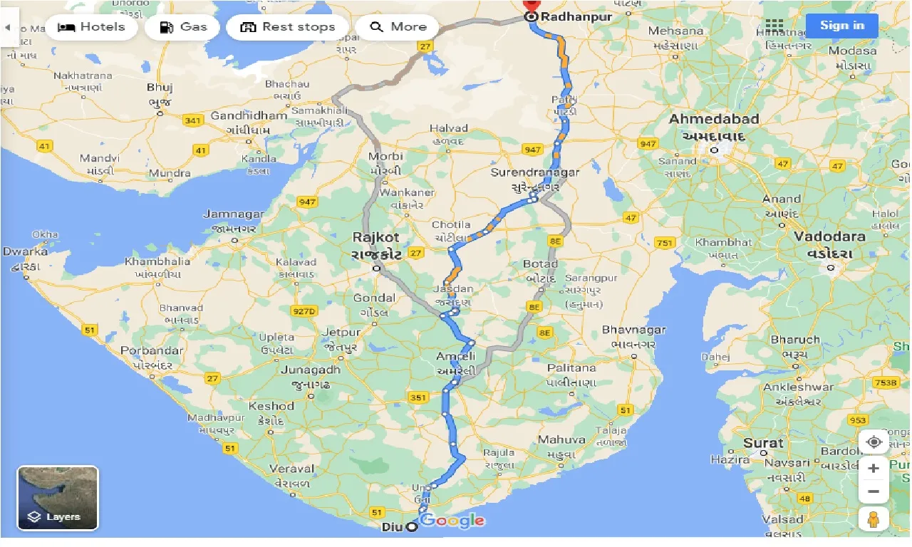 diu-to-radhanpur-one-way
