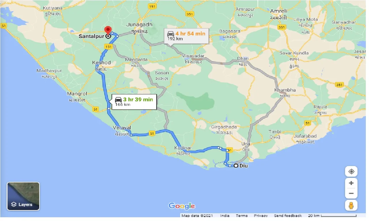 diu-to-santalpur-taxi