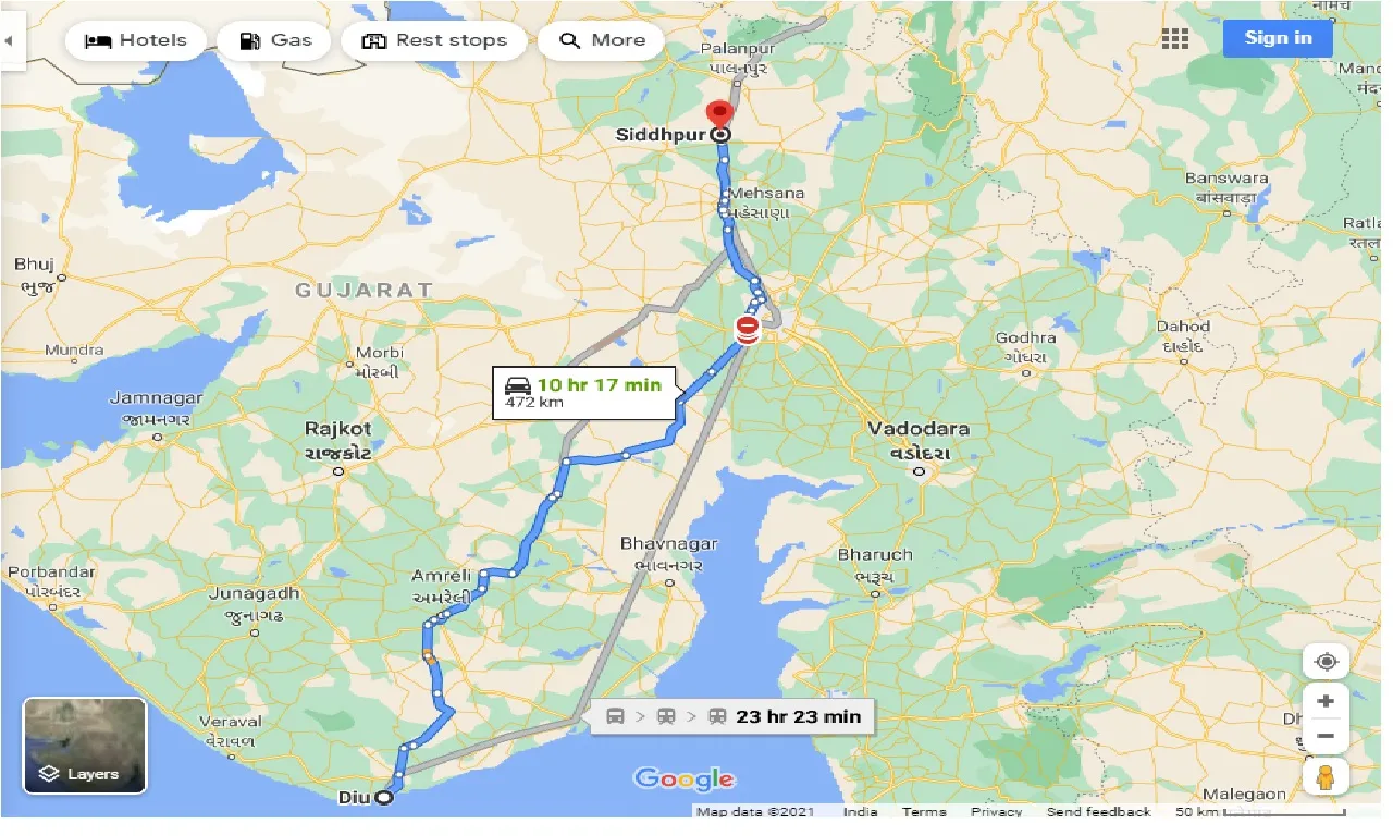 diu-to-siddhpur-taxi