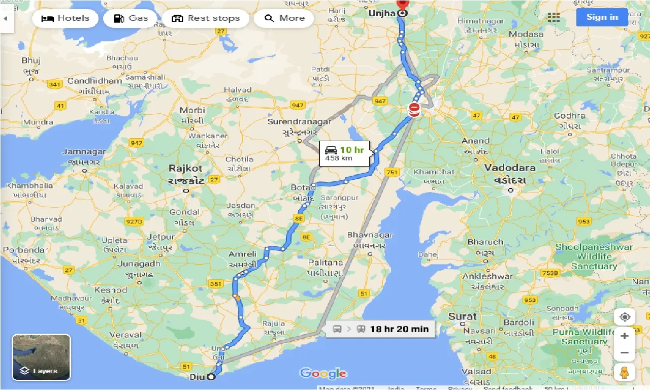 diu-to-unjha-taxi