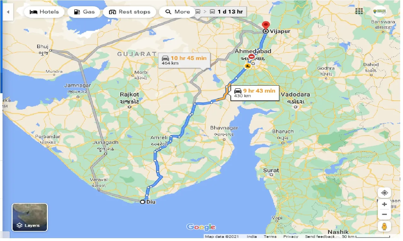 diu-to-vijapur-taxi