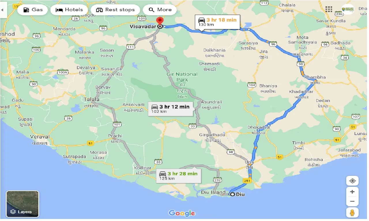 diu-to-visavadar-one-way