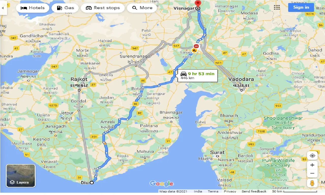 diu-to-visnagar-taxi