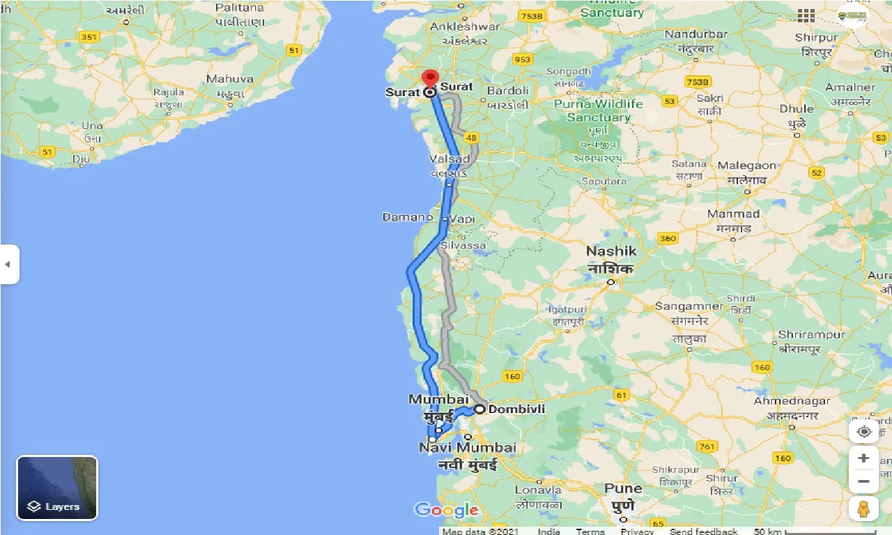 dombivli-to-surat-one-way