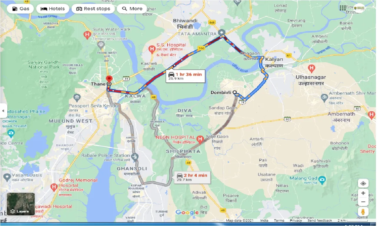 dombivli-to-thane-one-way