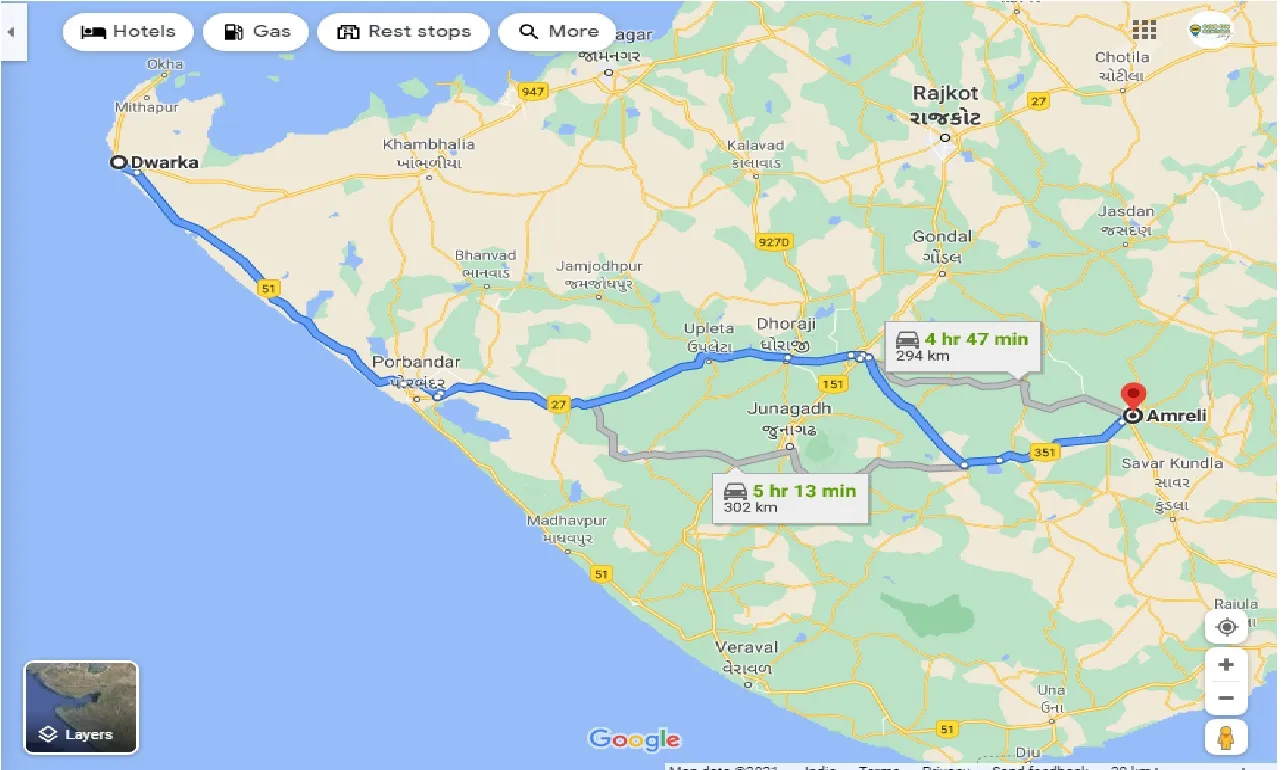 dwarka-to-amreli-one-way
