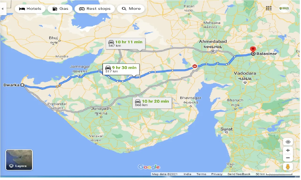 dwarka-to-balasinor-taxi