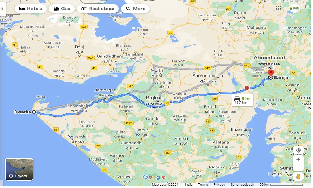 dwarka-to-bareja-taxi