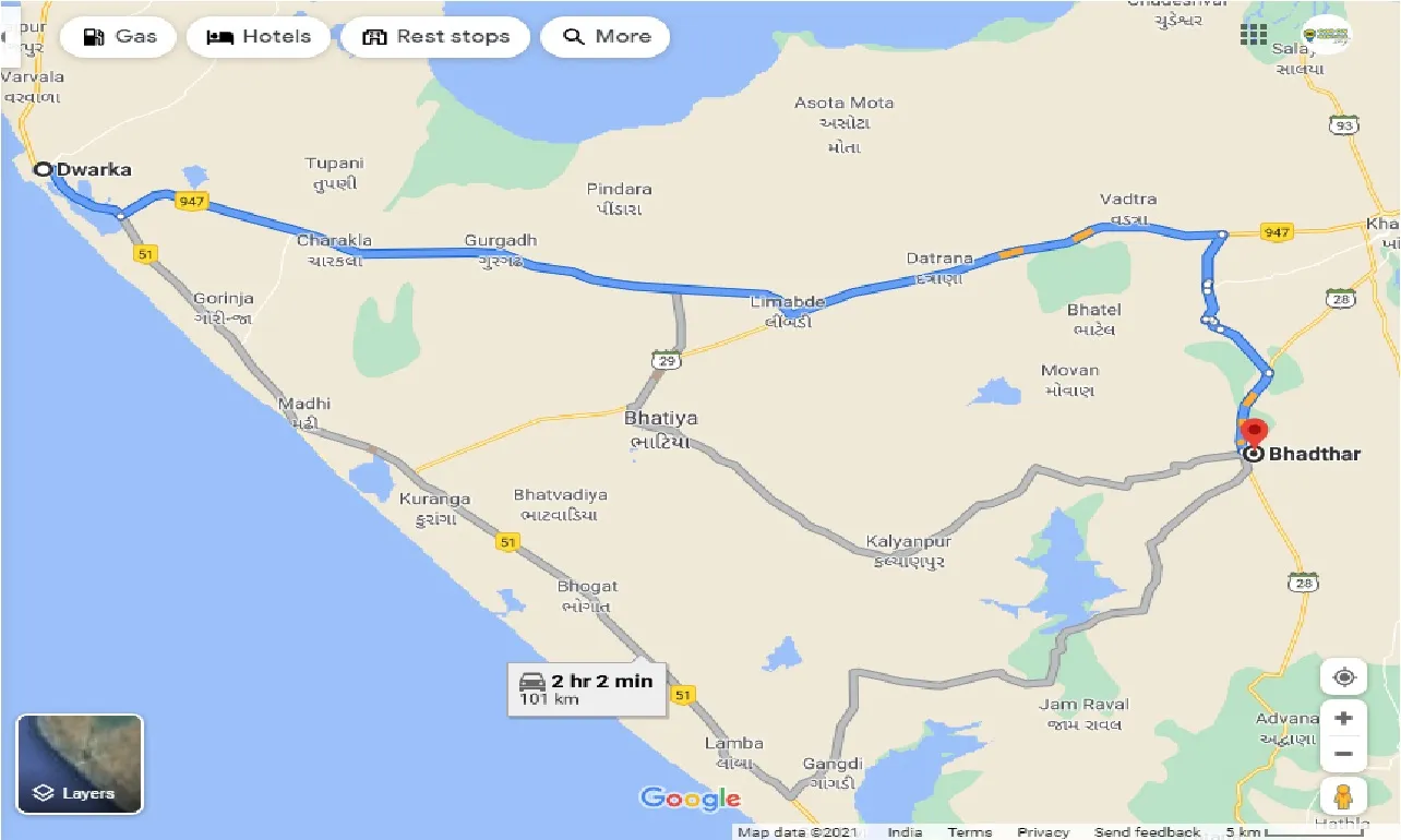 dwarka-to-bhadthar-one-way