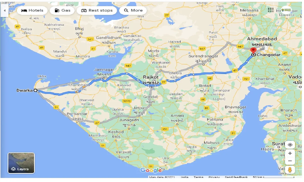 dwarka-to-changodar-taxi