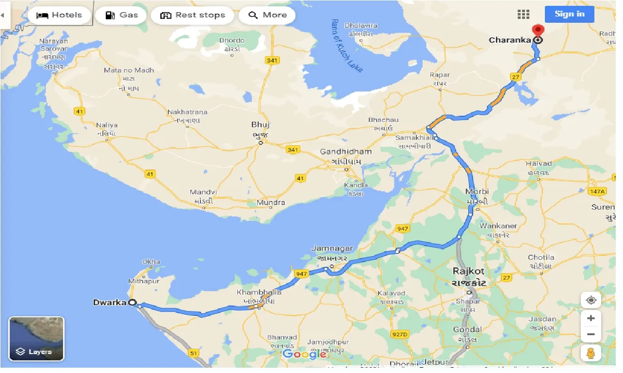 dwarka-to-charanka-taxi