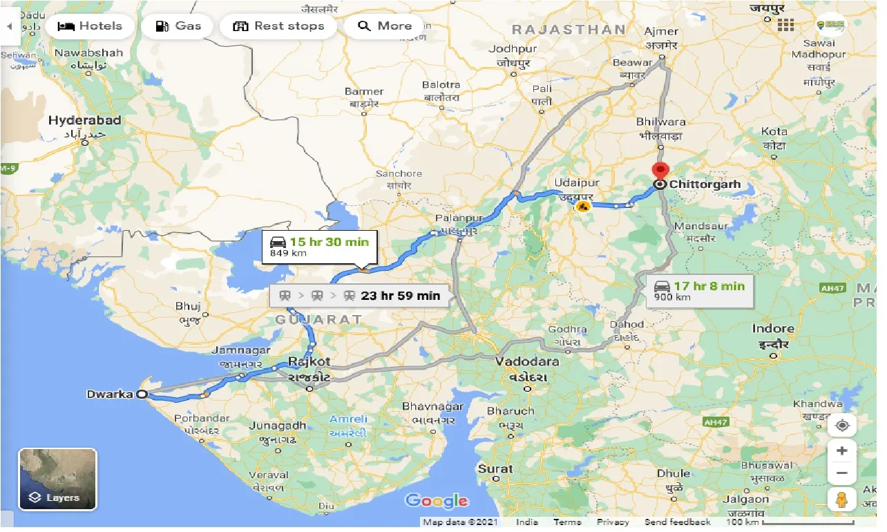 dwarka-to-chittorgarh-taxi