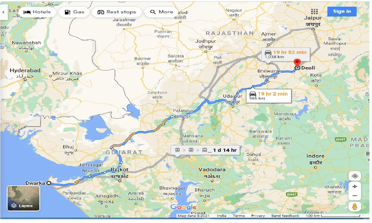 dwarka-to-deoli-taxi