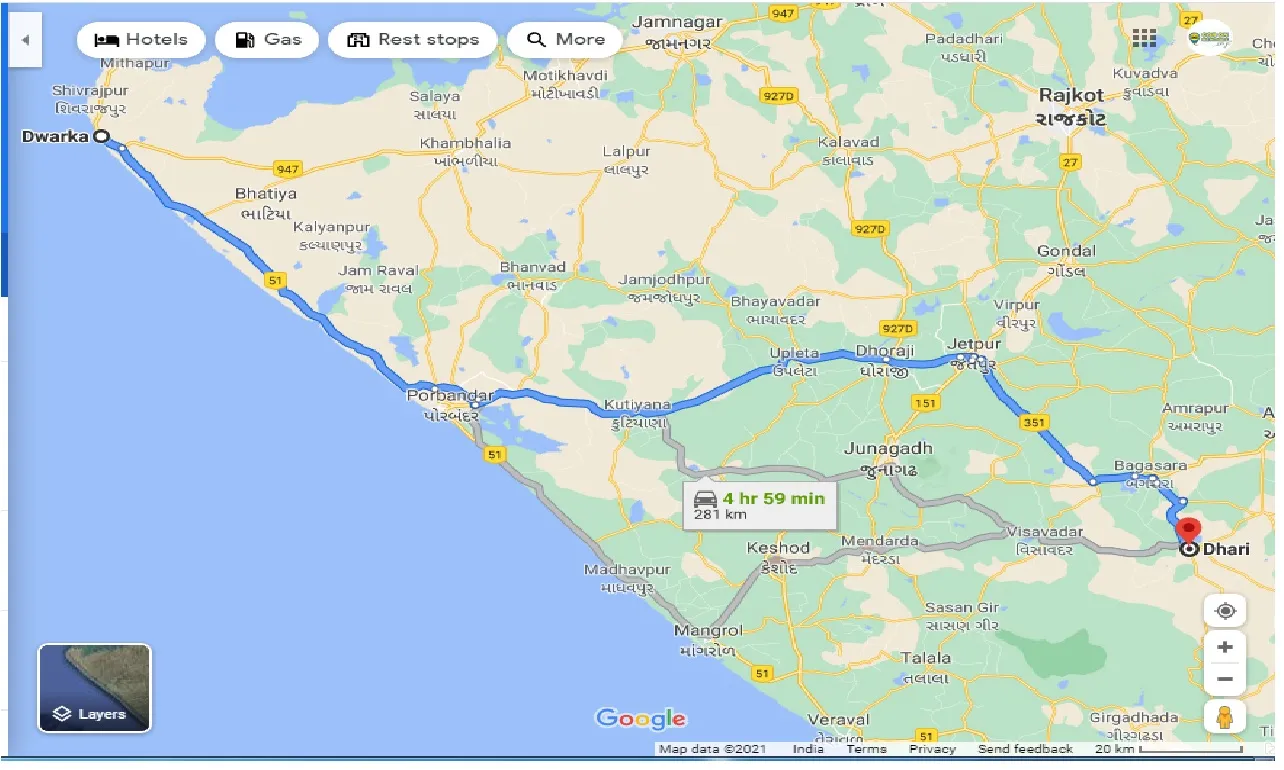 dwarka-to-dhari-one-way