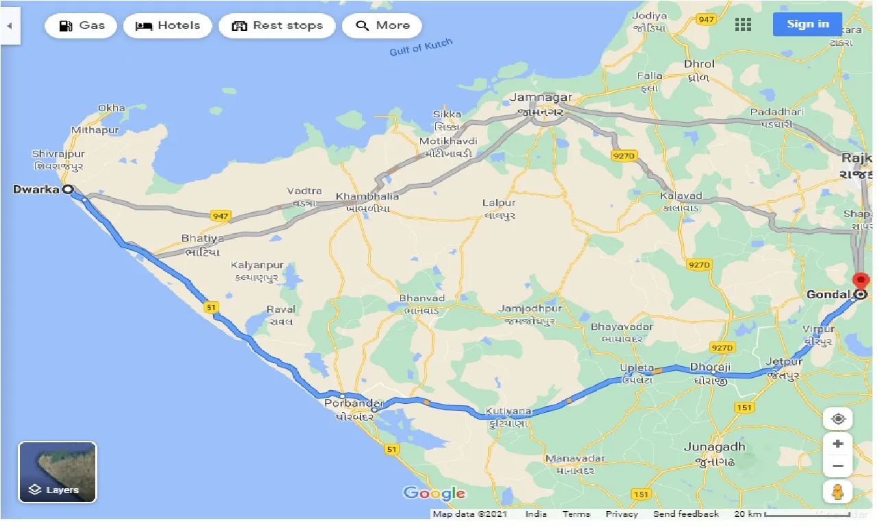 dwarka-to-gondla-taxi