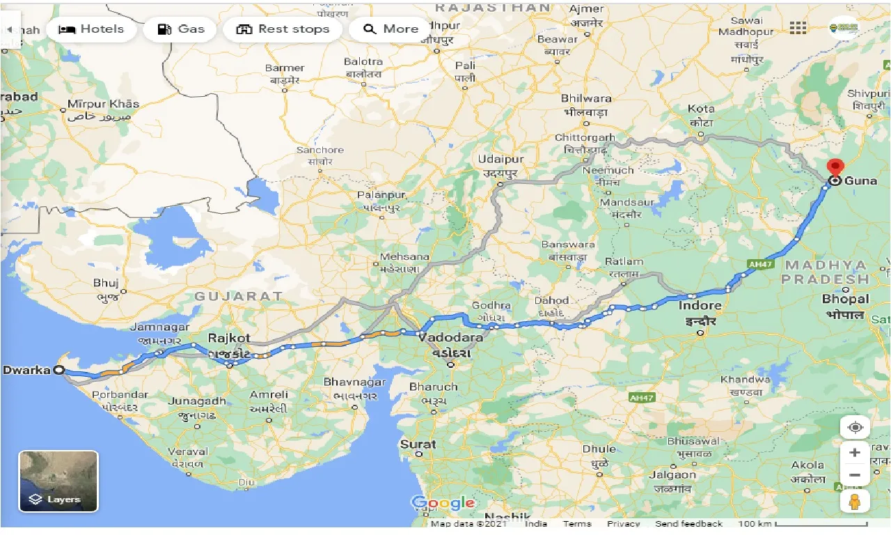 dwarka-to-guna-one-way