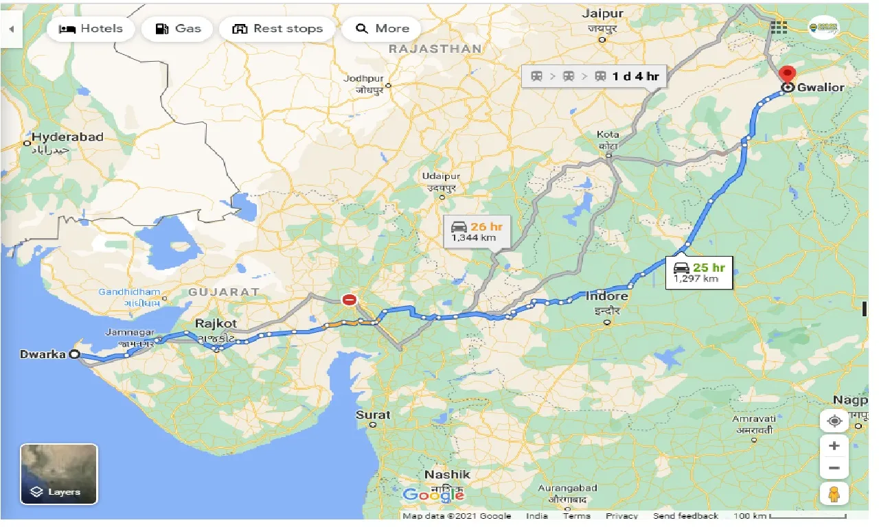 dwarka-to-gwalior-taxi