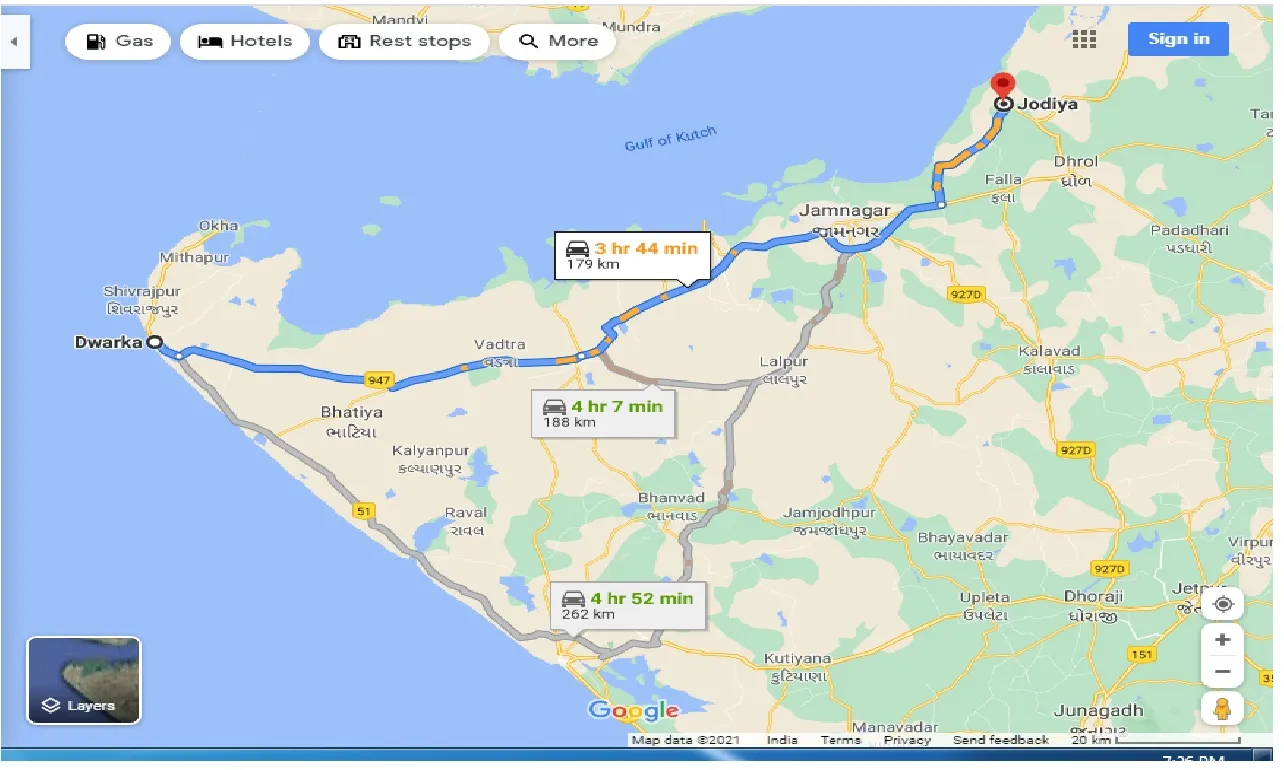 dwarka-to-jodiya-one-way