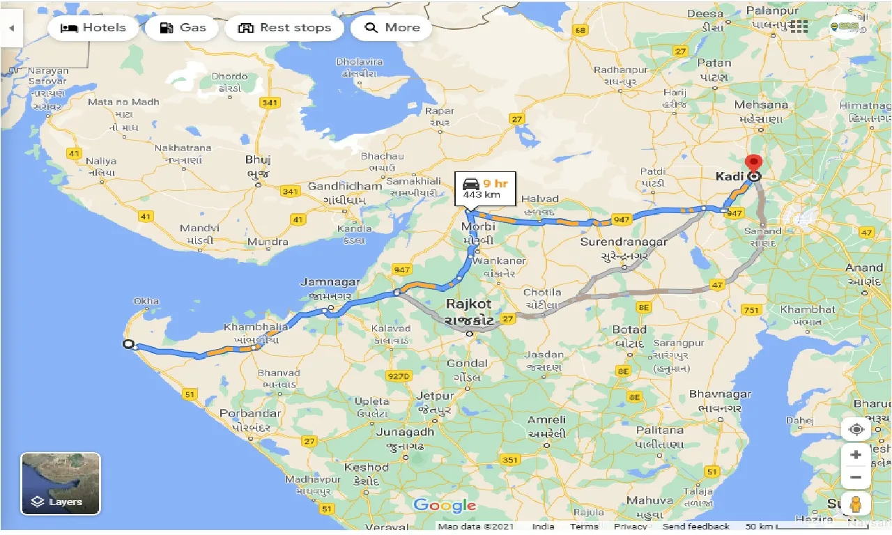 dwarka-to-kadi-one-way