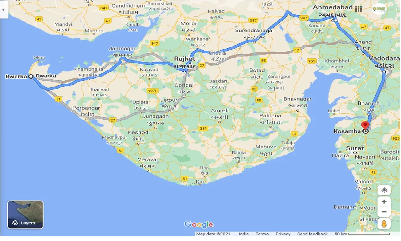 dwarka-to-kosamba-one-way