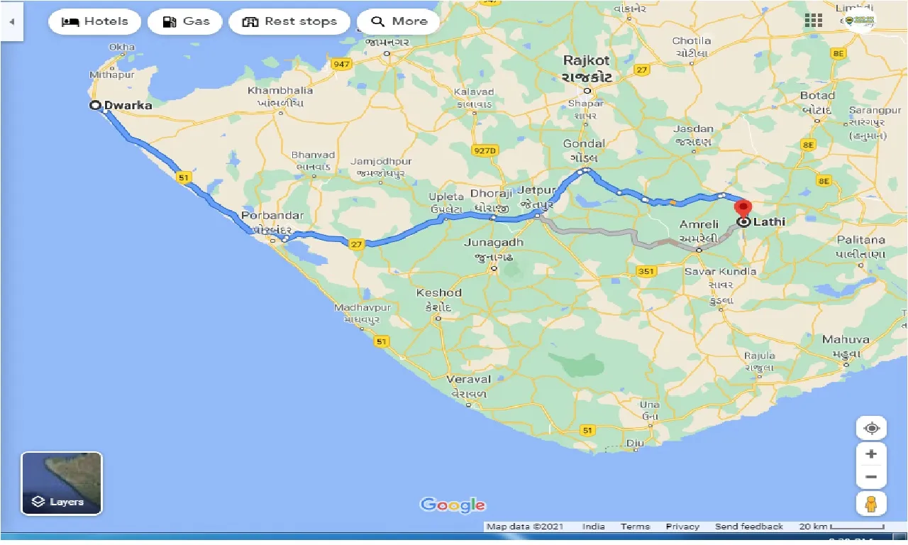 dwarka-to-lathi-one-way