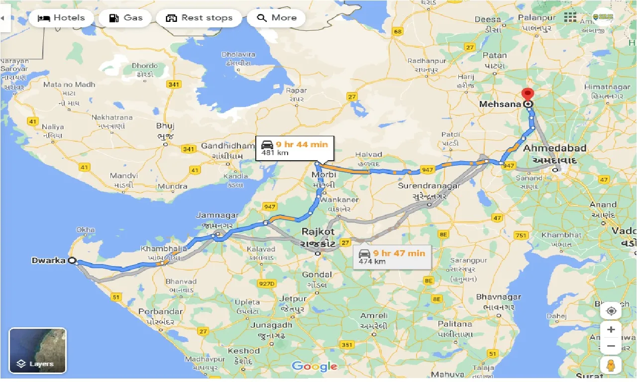 dwarka-to-mehsana-one-way