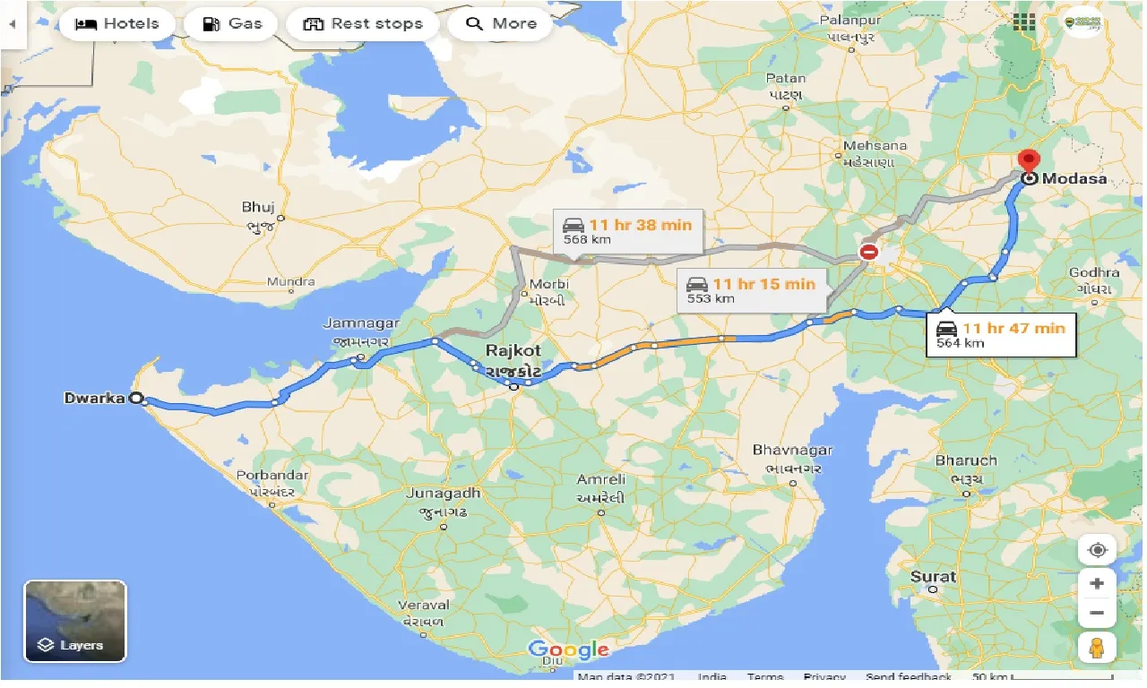 dwarka-to-modasa-one-way