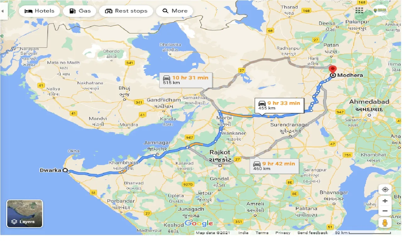 dwarka-to-modhera-taxi