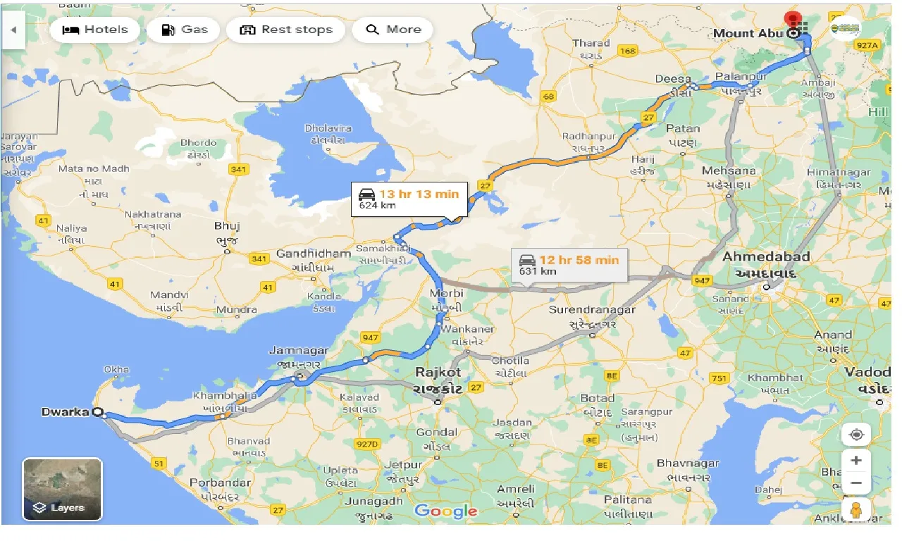 dwarka-to-mount-abu-one-way