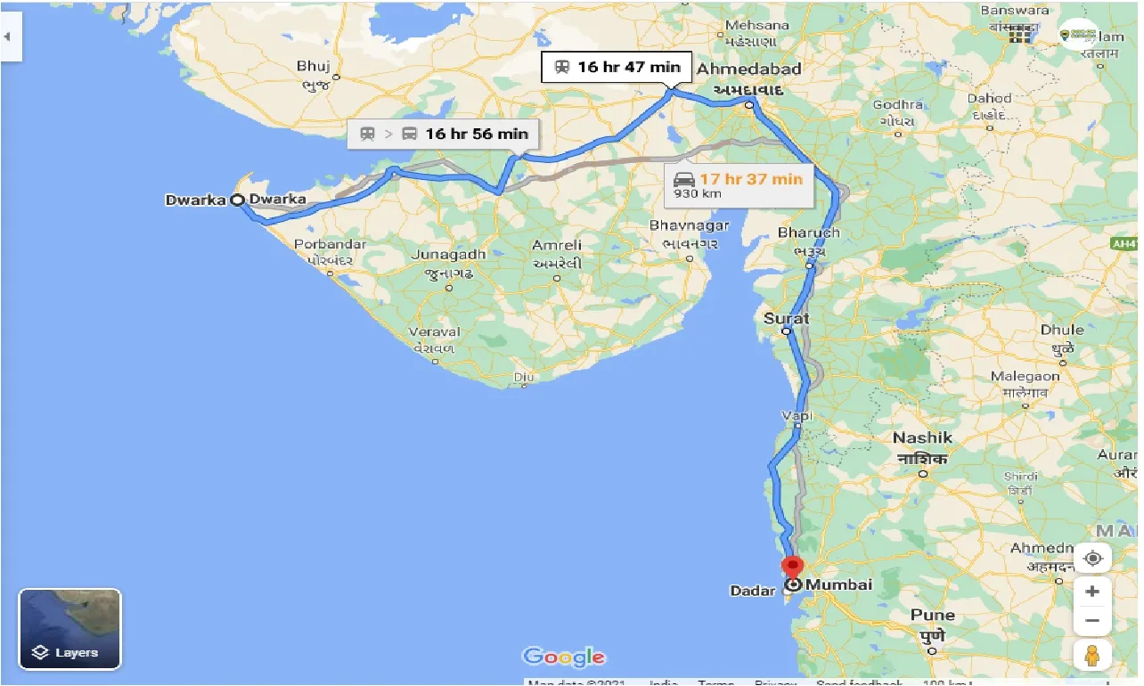 dwarka-to-mumbai-one-way
